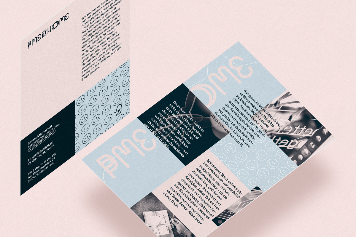 A87 Design Büro, Lüdenscheid, Werbeagentur, Grafik, Kommunikation, Corporate Design, Identity, Unternehmensauftritt, Branding, Marketing, Sticker, Etiketten, Editorial Design, Magazin, Gestaltungsrichtlinien, Buswerbung, Beklebung, Sauerland, PME at HOME, PME GmbH & Co. KG, Familiensunternehmen, NRW, Nordrhein-Westfalen